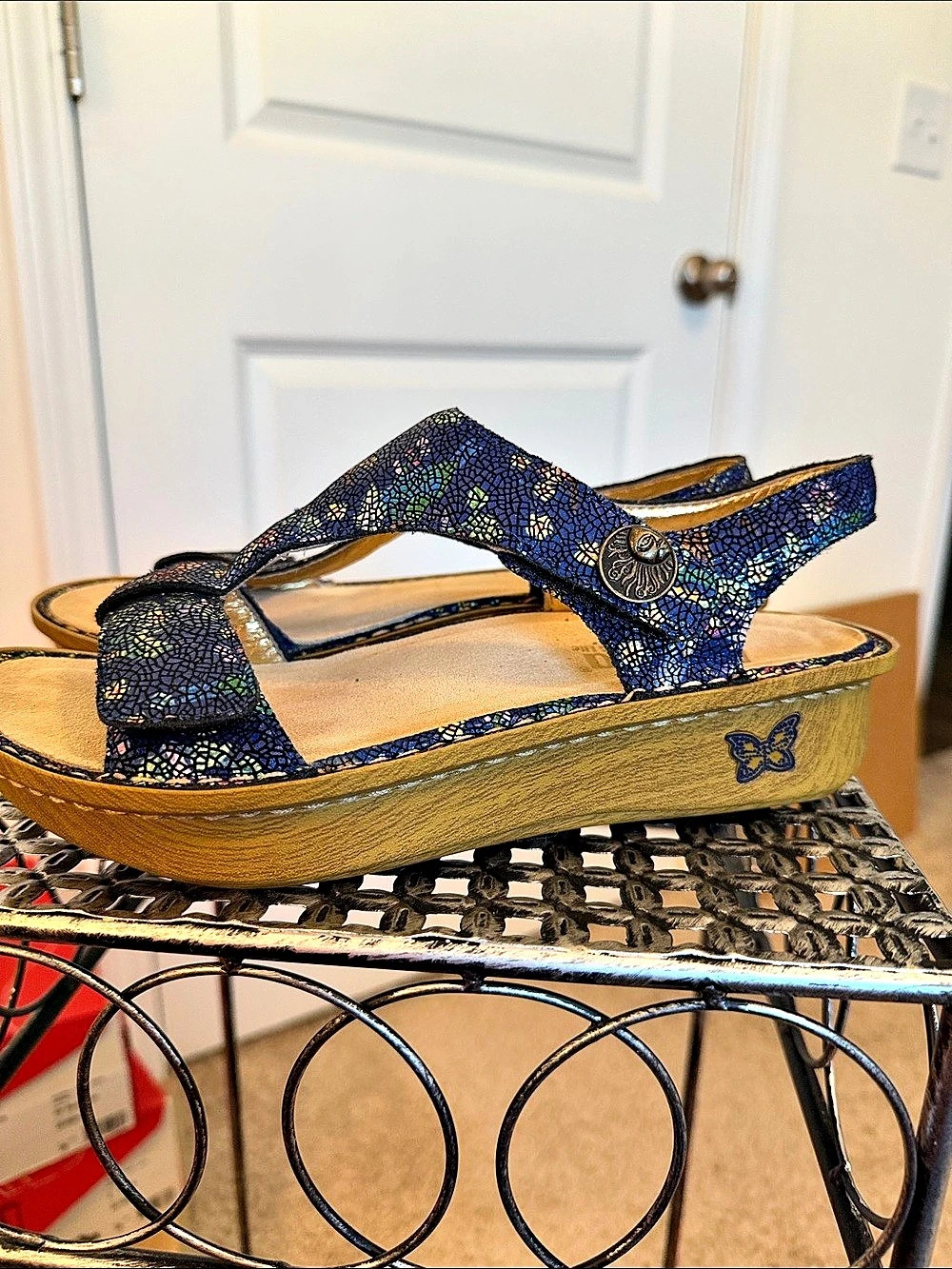 Alegria  Wedge Sandal Women's Blue & Multicolor Kendra Birdland